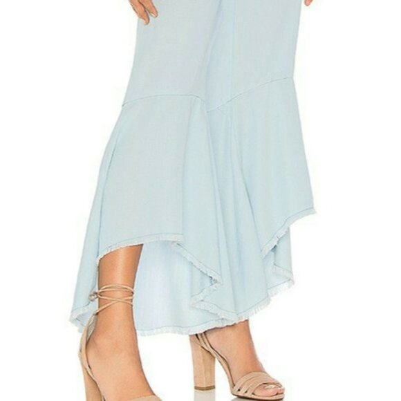 BB Dakota Atwell blue, boho, hi low, wide leg pants, size 0 - Picture 13 of 14